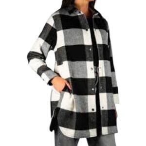 Steve Madden Women's Shacket, Black & White, sz Medium